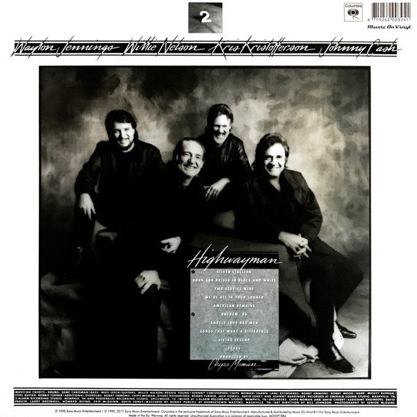 Waylon Jennings, Willie Nelson, Johnny Cash, Kris Kristofferson ‎– Highwayman 2 (Vinyl)