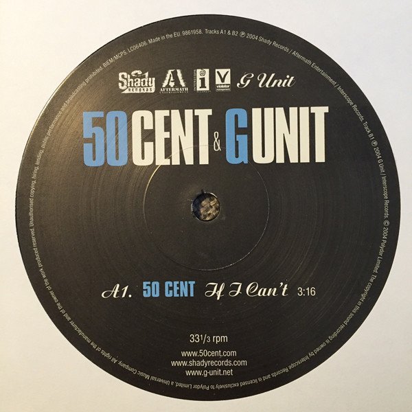50 Cent & G-Unit ‎– If I Can't / Poppin' Them Thangs (Vinyl, Maxi Single)