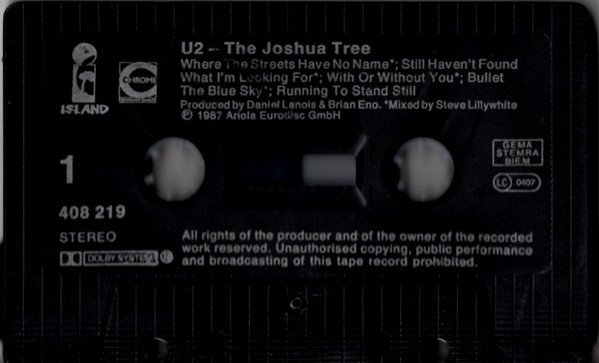 U2 ‎– The Joshua Tree (Kassette)