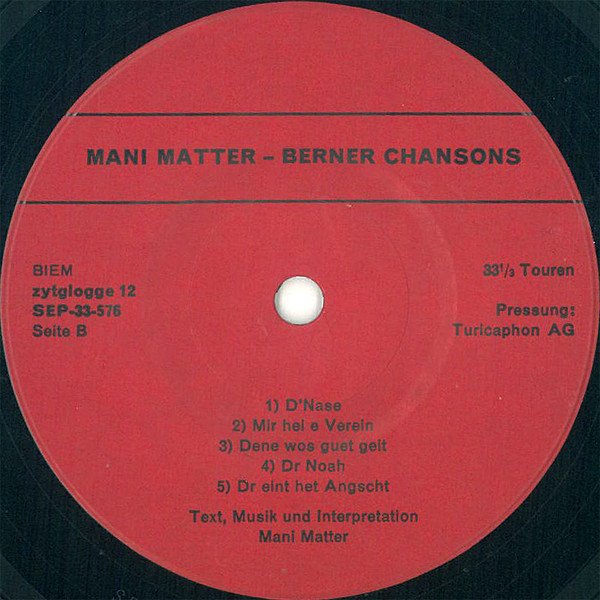Mani Matter ‎–  Hemmige (Vinyl)