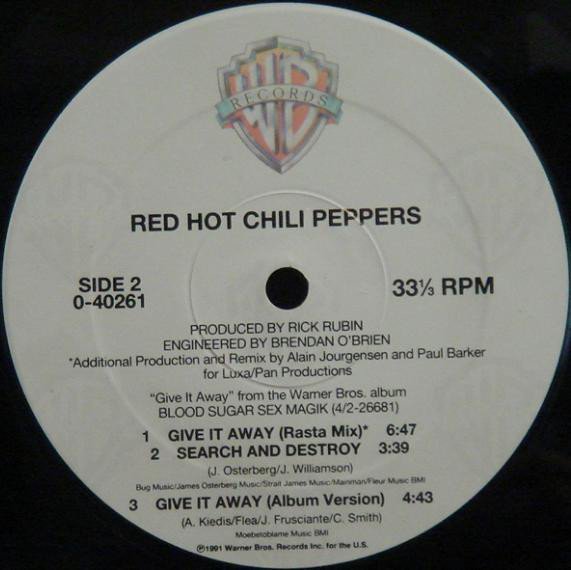 Red Hot Chili Peppers - Give It Away (Vinyl Maxi Single)