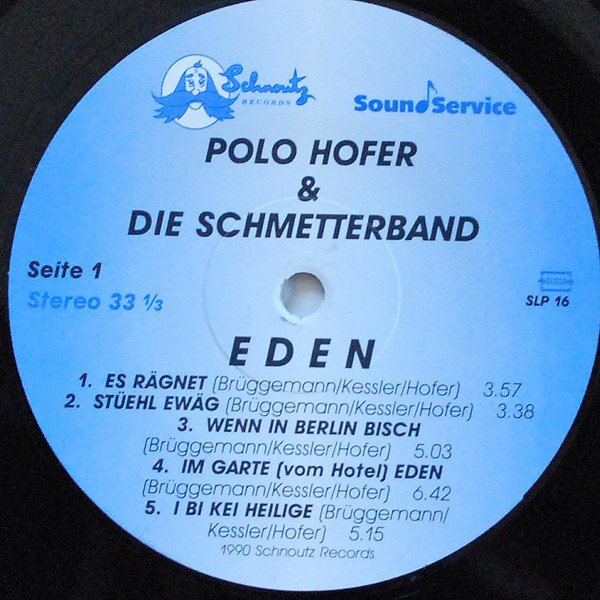 Polo Hofer & Die SchmetterBand ‎– Eden (Vinyl)