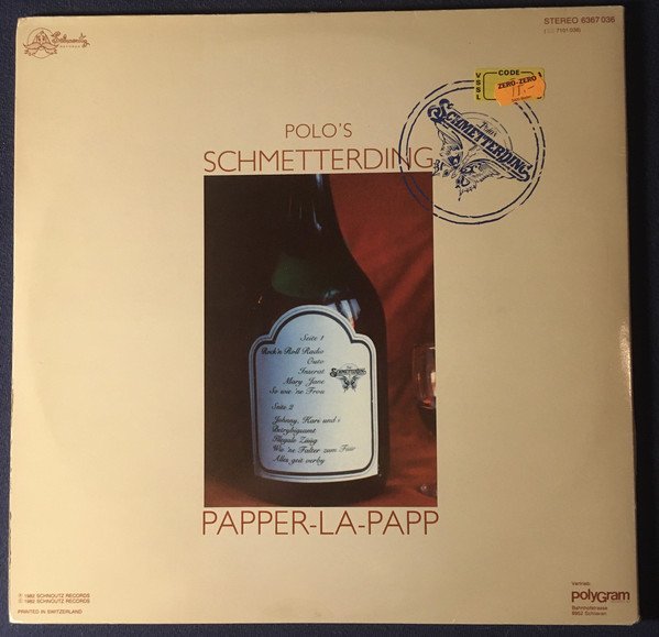 Polo Hofer / Polo's Schmetterding ‎– Papper-la-papp (Vinyl)