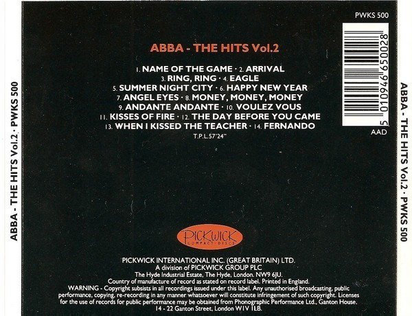 ABBA -  The Hits • 2 (CD)