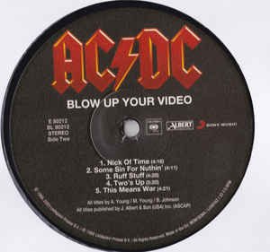 AC/DC - Blow Up Your Video (Vinyl)
