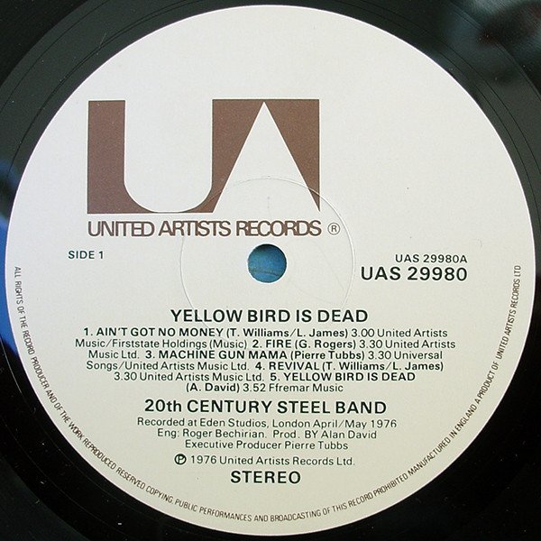20th Century Steel Band – Yellow Bird Is Dead (Vinyl)