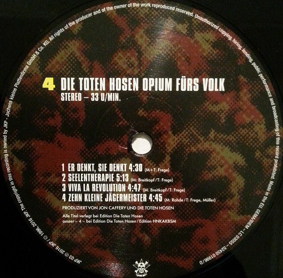 Toten Hosen ‎- Opium Fürs Volk (Vinyl)