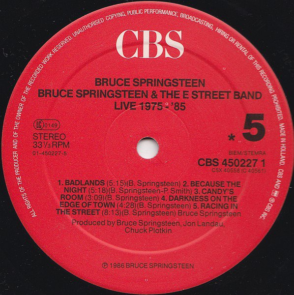 Bruce Springsteen & The E Street Band - Live/1975-85 (Vinyl)
