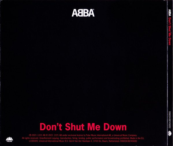 ABBA - Don't Shut Me Down (CD Single)