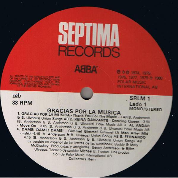 ABBA - Gracias Por La Musica (Vinyl)