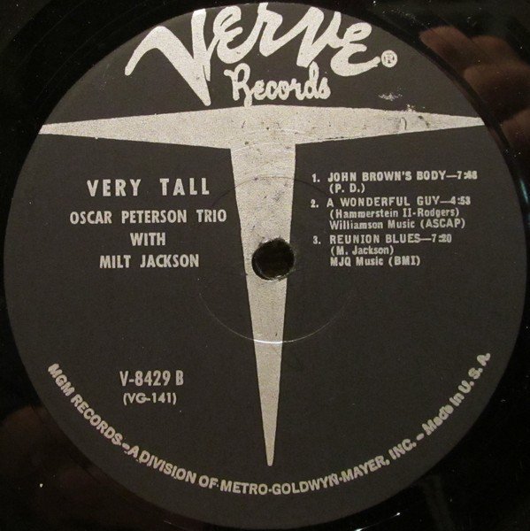 Oscar Peterson With Milt Jackson – Very Tall (Vinyl)