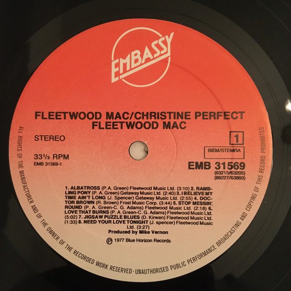 Fleetwood Mac And Christine Perfect ‎– Albatross (Vinyl)