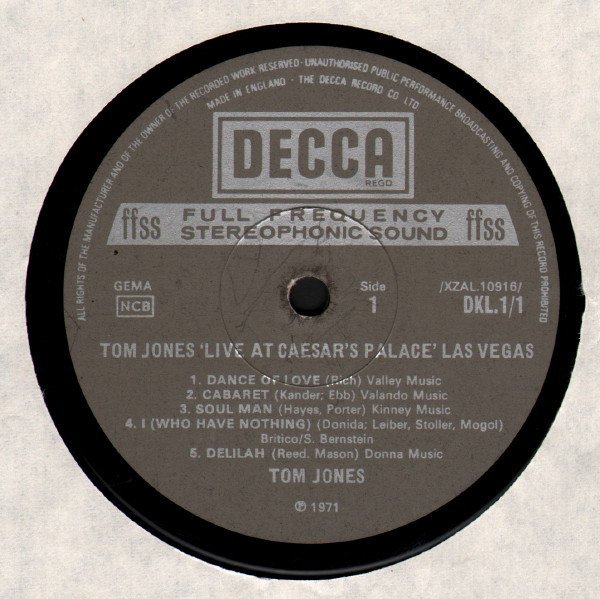 Tom Jones - Live At Caesar's Palace Las Vegas (Vinyl)