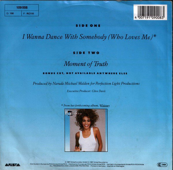 Whitney Houston – I Wanna Dance With Somebody (Who Loves Me) (Vinyl Single)