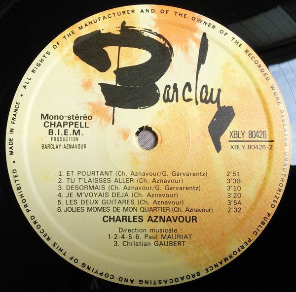 Charles Aznavour – Charles Aznavour (Vinyl)