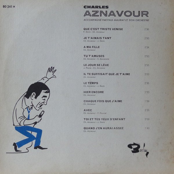 Charles Aznavour Accompagné Par Paul Mauriat Et Son Orchestre (Vinyl)