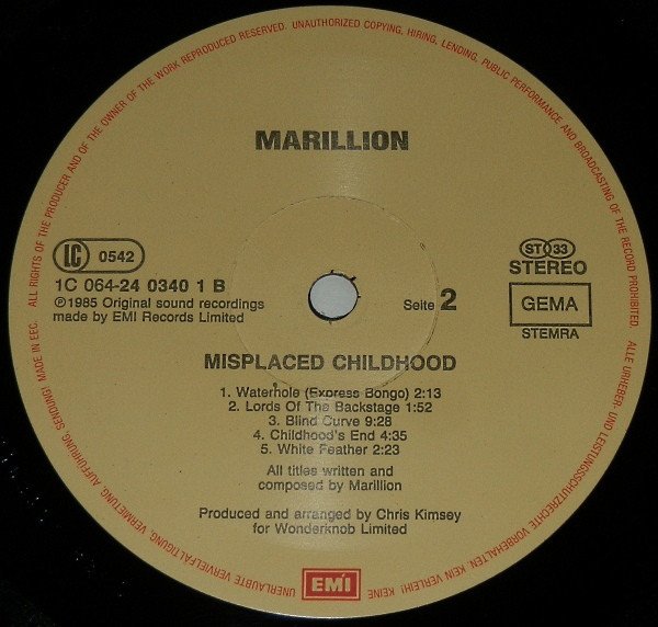 Marillion – Misplaced Childhood (Vinyl)