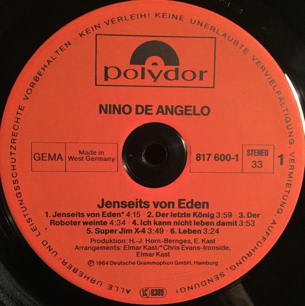 Nino De Angelo – Jenseits Von Eden (Vinyl)