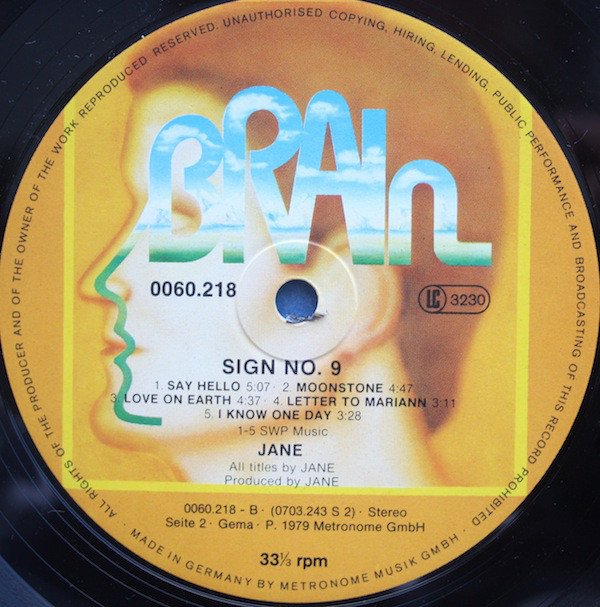 Jane - Sign No. 9 (Vinyl)