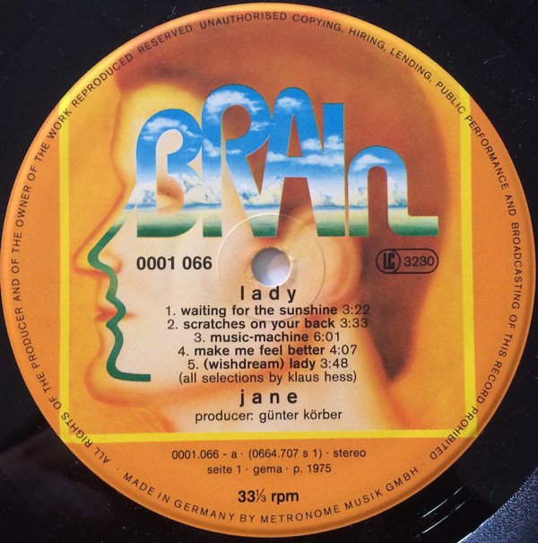 Jane - Lady (Vinyl)