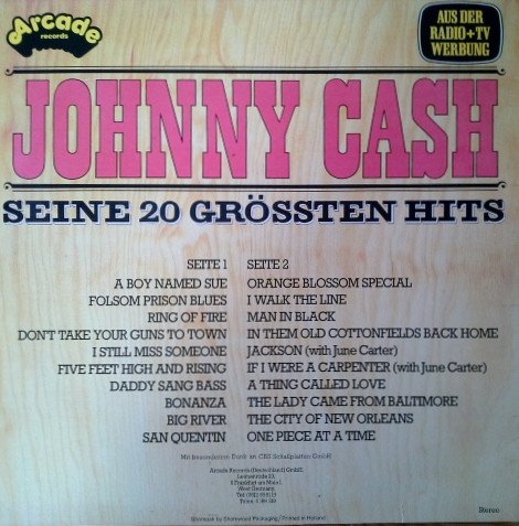 Johnny Cash ‎– Seine 20 Grössten Hits (Vinyl)