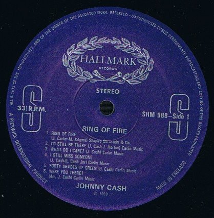Johnny Cash ‎– Ring Of Fire (Vinyl)