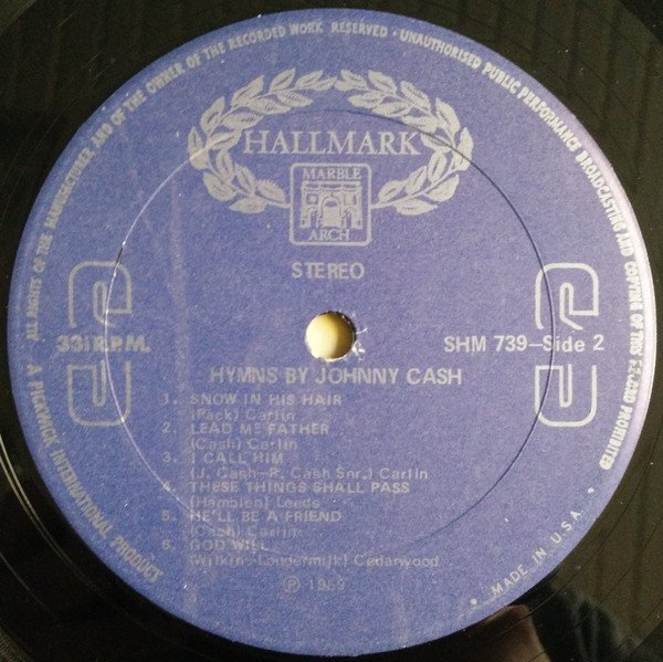 Johnny Cash ‎– Hymns By Johnny Cash (Vinyl)