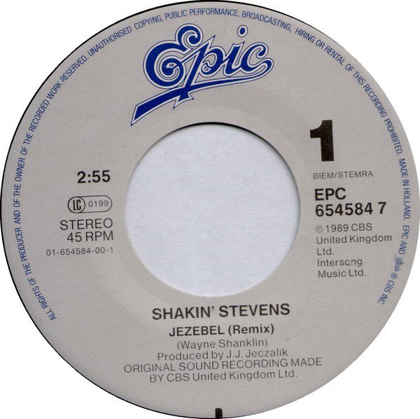 Shakin' Stevens - Jezebel (Remix) (Vinyl Single)