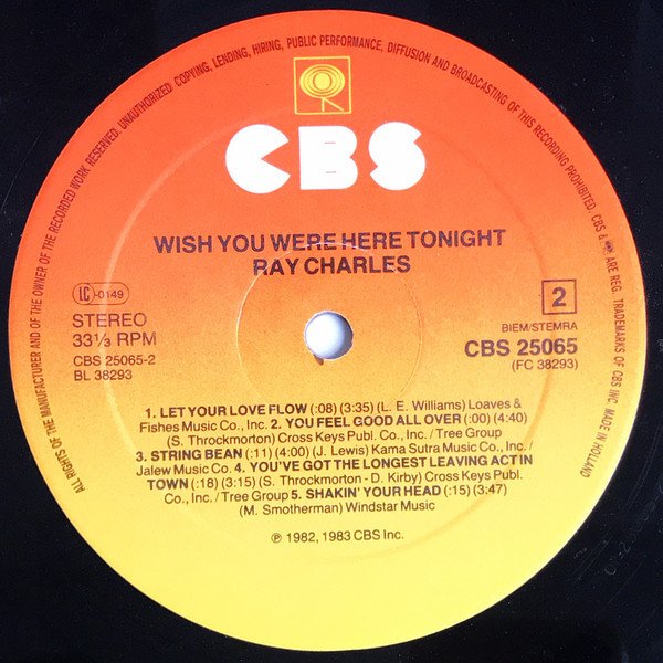 Ray Charles - Wish You Were Here Tonight (Vinyl)