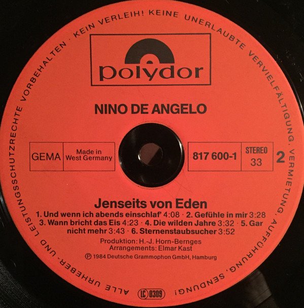 Nino De Angelo – Jenseits Von Eden (Vinyl)