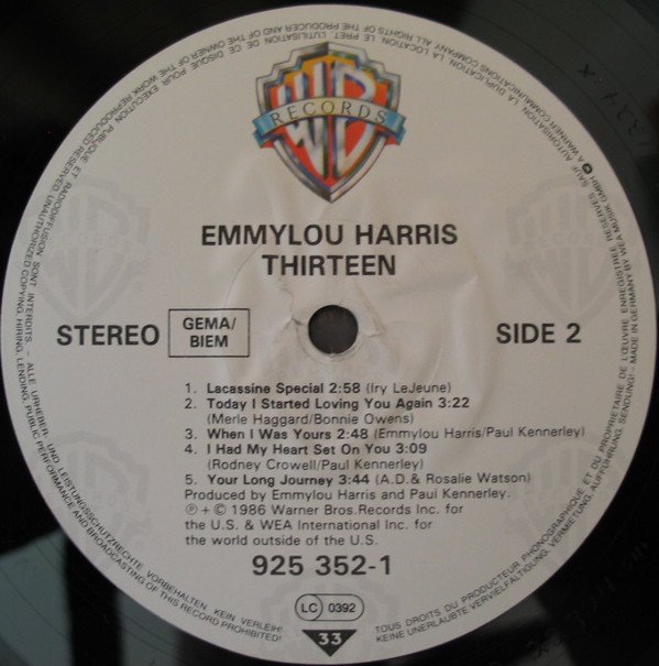 Emmylou Harris - Thirteen (Vinyl)