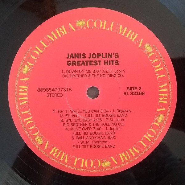 Janis Joplin ‎- Janis Joplin's Greatest Hits (Vinyl)