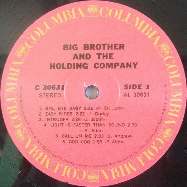 Big Brother & The Holding Company ‎– Big Brother &The Holding Company Featuring Janis Joplin (Vinyl)