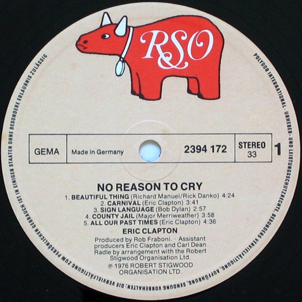 Eric Clapton - No Reason To Cry (Vinyl)