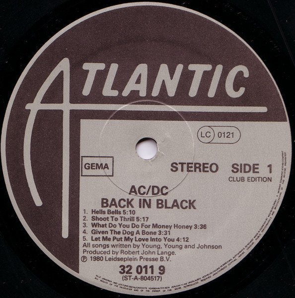 AC/DC - Back In Black (Vinyl)