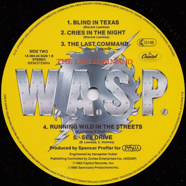 W.A.S.P. - The Last Command (Vinyl)
