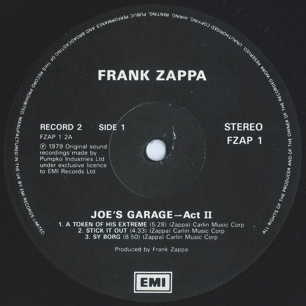 Frank Zappa - Joe's Garage Acts I, II & III (Vinyl)