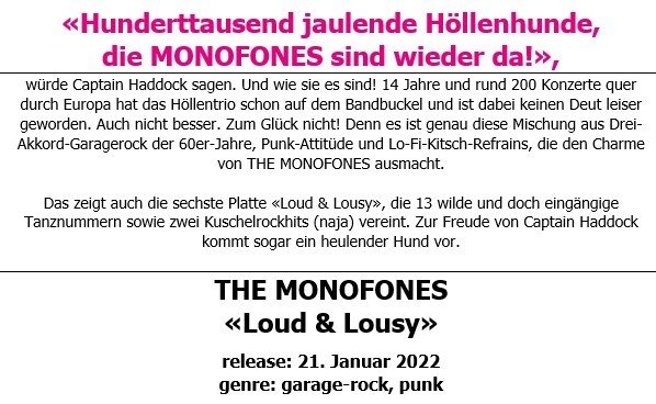 Monofones -  loud & lousy (CD, Photobook) - Exclusiv