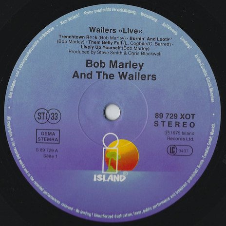 Bob Marley & The Wailers ‎– Live! (Vinyl)