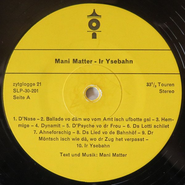 Mani Matter ‎– Ir Ysebahn (Vinyl)