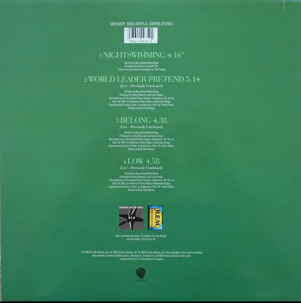 R.E.M. ‎- Nightswimming (Vinyl Maxi Single, Picture Disc)