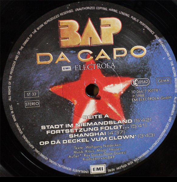 BAP - Da Capo (Vinyl)