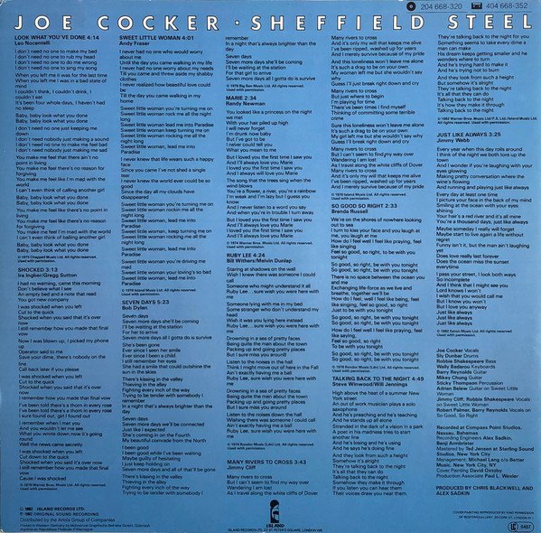 Joe Cocker - Sheffield Steel (Vinyl)