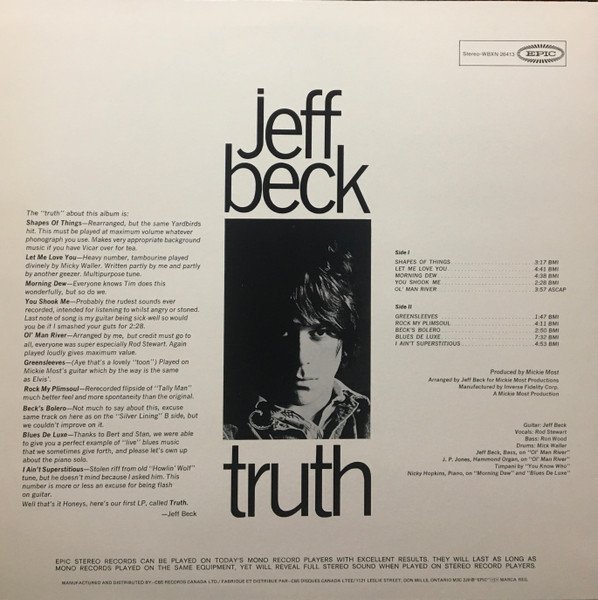 Jeff Beck - Truth (Vinyl)