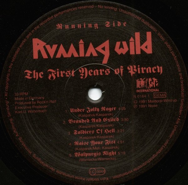 Running Wild - The First Years Of Piracy (Vinyl)