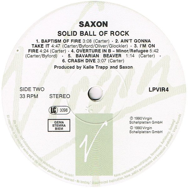 Saxon - Solid Ball Of Rock (Vinyl)