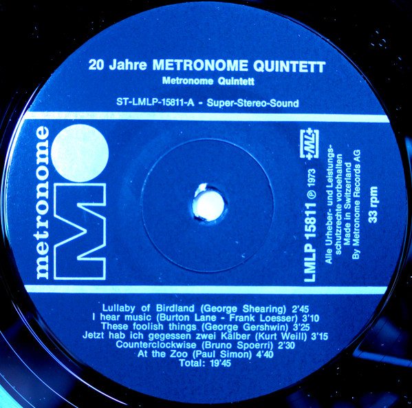 Metronome Quintett - 20 Jahre Metronome Quintett (Vinyl)