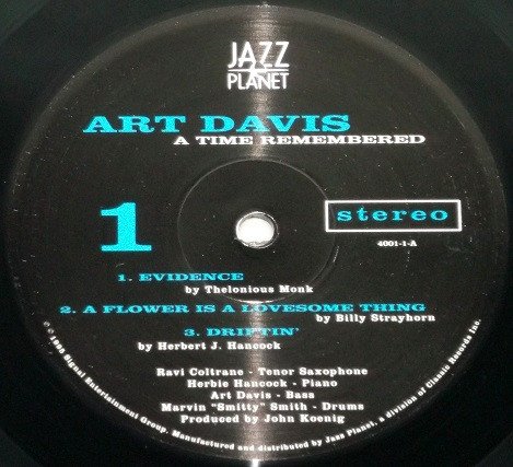 Art Davis - A Time Remembered (Vinyl)