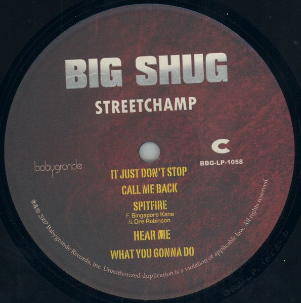 Big Shug - Street Champ (Vinyl)