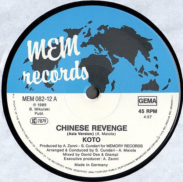 Koto - Chinese Revenge (Asia Version - 89) (Vinyl)